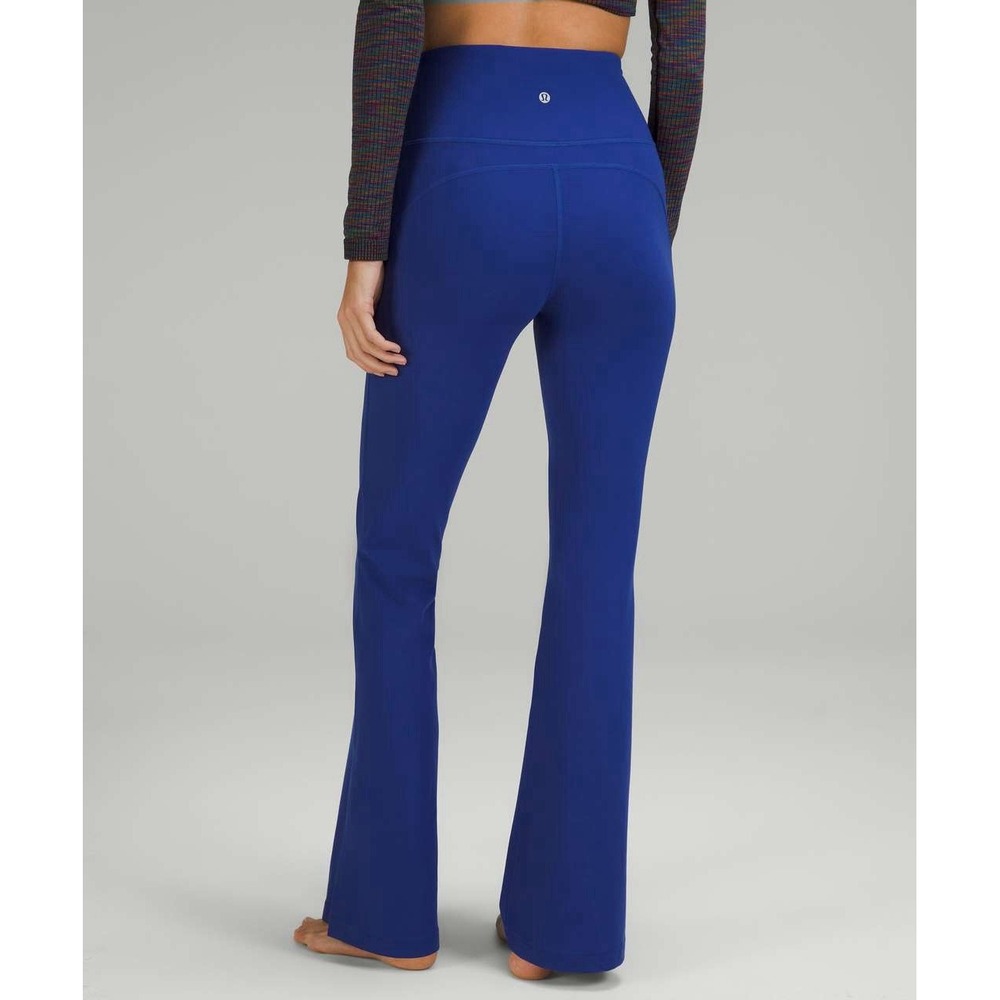 Lululemon Women's Blue High Rise Flared Leggings Yoga Pants Size 0